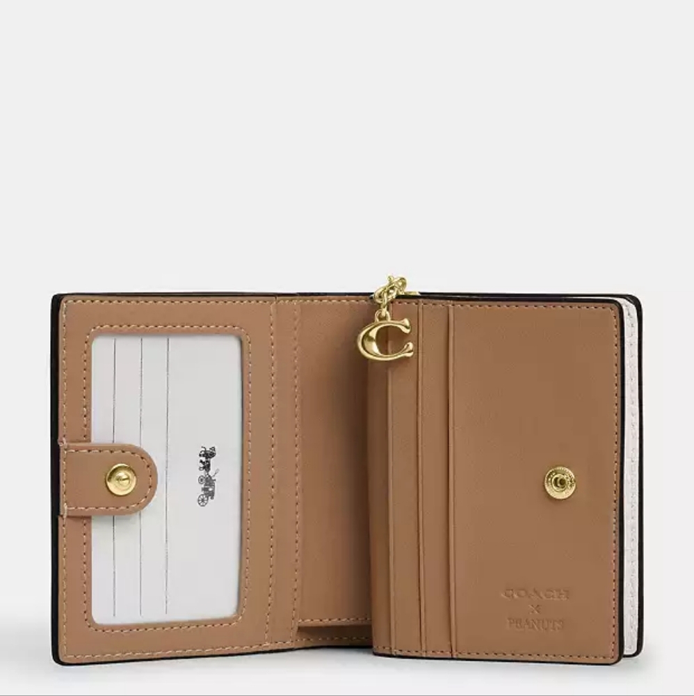 Coach X Peanuts Snap Wallet (Gold/Chalk) - Picture 6 of 8